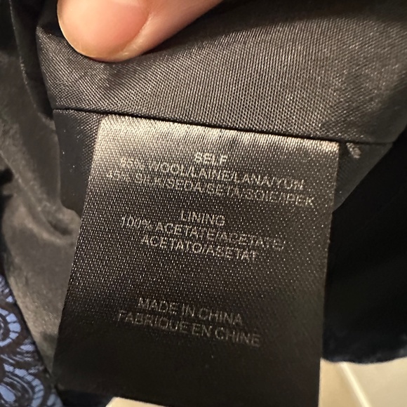 TIBI Natalia Peplum Backless blue & black flower cocktail dress size 4 - Picture 4 of 6